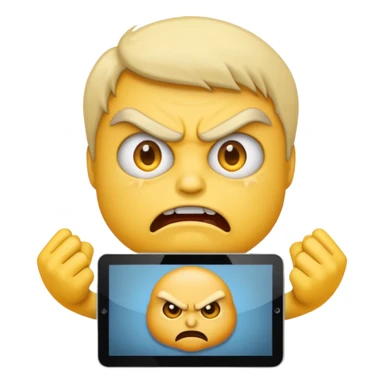 emoji drawind on tablet angry sticker