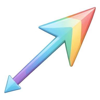 Pastel rainbow arrow pointing left sticker