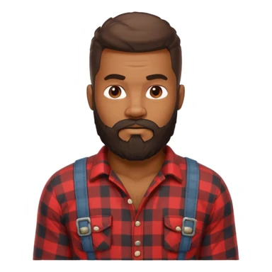 lumberjack black man sticker