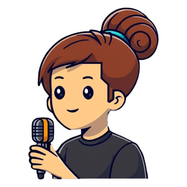 hairstyling conference with speaker demonstrating techniques sticker