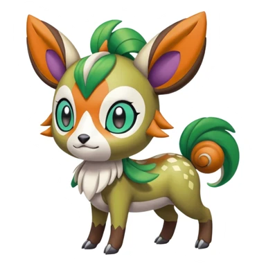 Meloetta-Skiddo-Pokémon-Fakémon-creature sticker