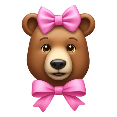 A bear with a pink bow in her head sticker
