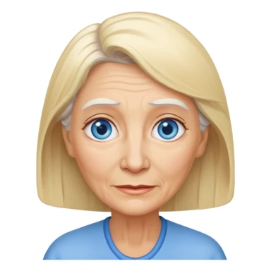 sarışın mavi gözlü yaşlı kadın sticker