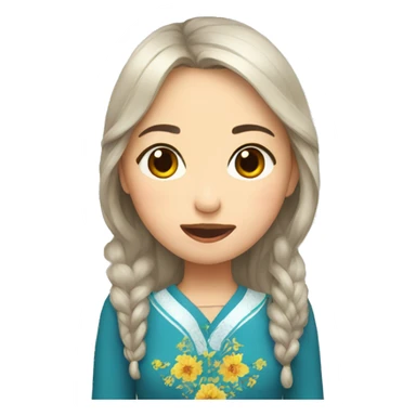 Girl kiss Kazakhstan  sticker