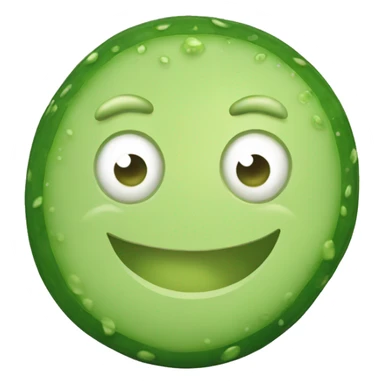 Smiley weating cucumbers sticker