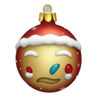 christmas bauble decorated sticker
