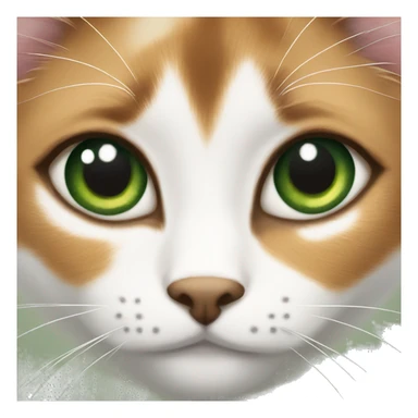Calico green eyes sticker