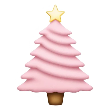 light pink christmas tree sticker