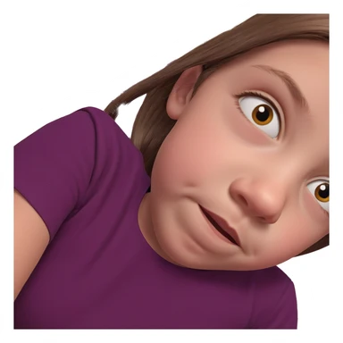 girl gazing at viewer sticker