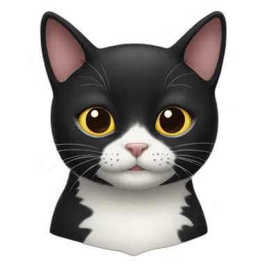 lovely black cat emoji sticker