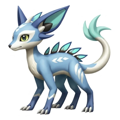 Meloetta-Sergal-Genet-Palkia-Dialga-hybrid-fusion-Fakémon-creature, full body sticker