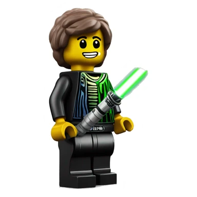 Lego minifigure holding lightsaber sticker