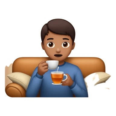 Tea and scary movie sticker