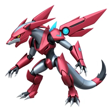 Futuristic Modern Genesect-Zeraora-Palkia-Zoroark-fusion sticker