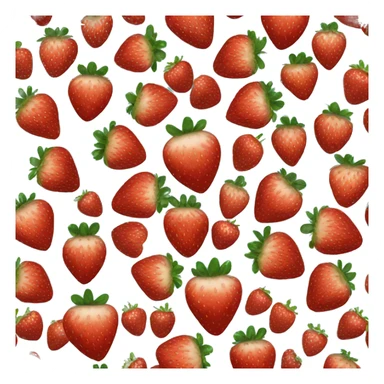 Heart shaped strawberry sticker