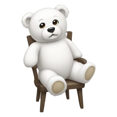 White teddy sticker