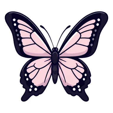 Light pink butterfly sticker