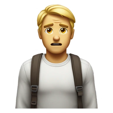A face emoji showing an expression of disbelief (as if to say "give me a break").
He's not supposed to get angry, just show that he doesn't even think to believe, and he wonders if anyone expected them to believe it. sticker