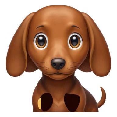 brown dachshund sticker