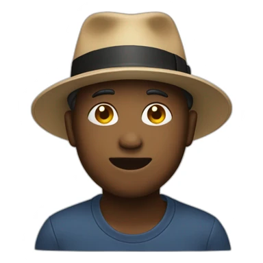 A person wering a hat sticker