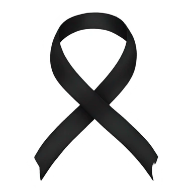 A black ribbon  sticker