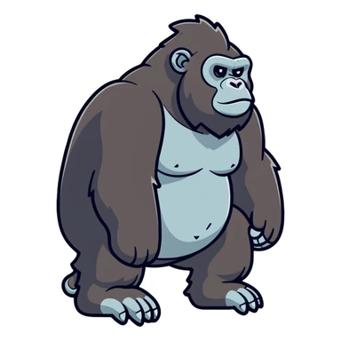 Gorilla butt sticker