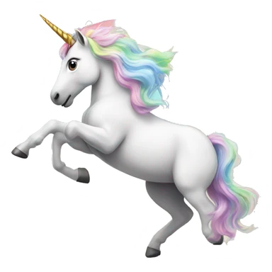 unicorn riding rainbow sticker