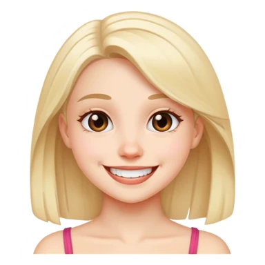 realistic girl smiling meme sticker