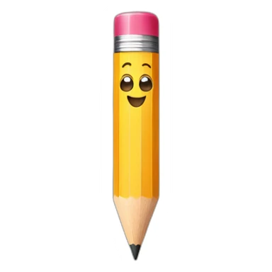pencil with a happy face sticker