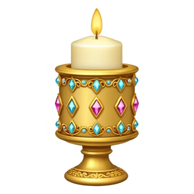 Bejeweled candle sticker