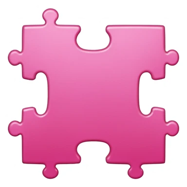 A pink piece of a puzzle  sticker