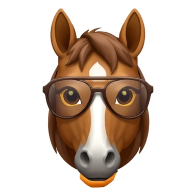 Horse face with sunglasses sticker