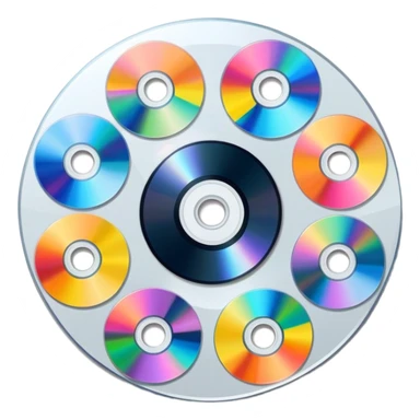 Mix Cd disc with stickers and drawings sticker