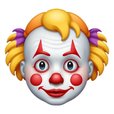 Sad clown emoji sticker