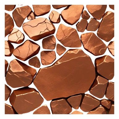 Cinematic Realistic Copper Ore, Warm and earthy, with rich, reddish-brown hues and intricate swirls of natural patterns across the rough, raw surface. The metal catches light with a gentle, glowing shimmer, exuding a rustic, organic charm. Soft glowing outline, capturing the essence of earthy elegance and natural beauty in raw copper ore. sticker