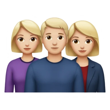 Two blonde women and a man with short hair  sticker