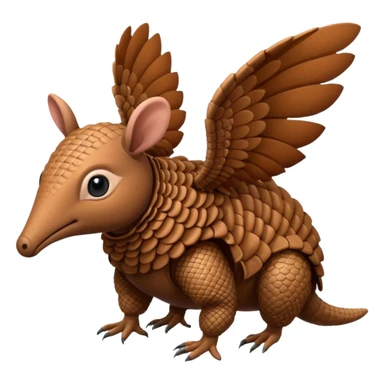 winged armadillo sticker