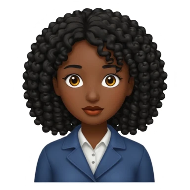 zumbi de cabelo cacheado feminina sticker