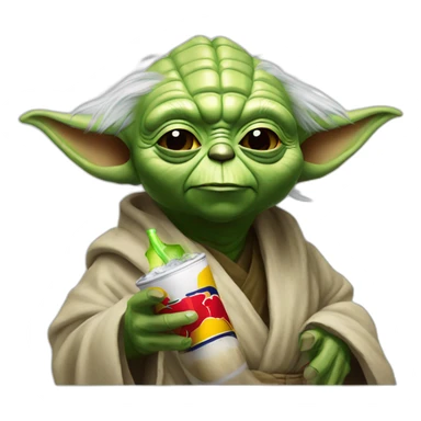  yoda drink redbull sticker