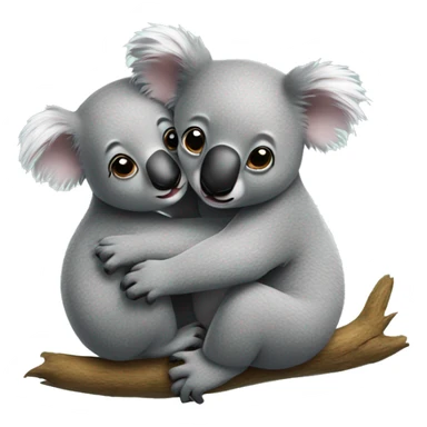 Koalas hugging sticker
