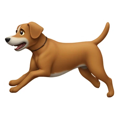 perro faraon marron corriendo a una lieb sticker