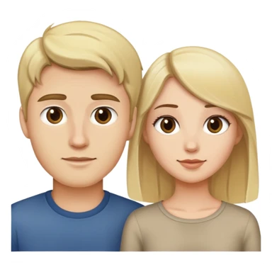 Blonde guy with brunette girl sticker
