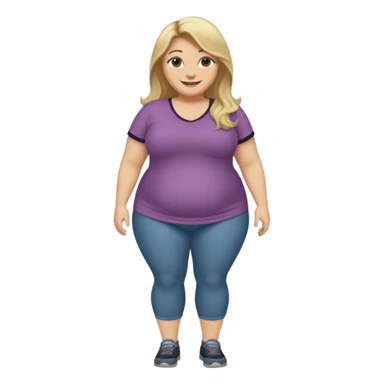 Full body, 38year old bbw mom, long dirty blonde hair sticker