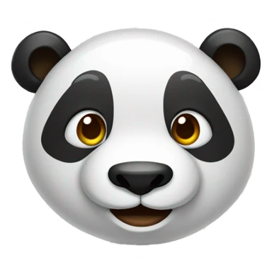 Un tête de panda souriant sticker