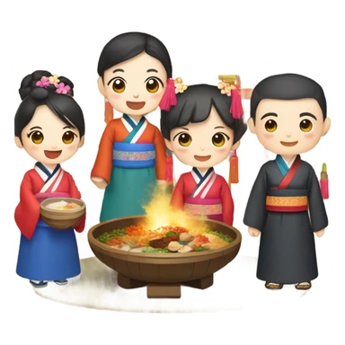 Korean lunar new year sticker