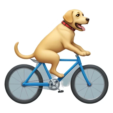 Labrador riding a bike sticker