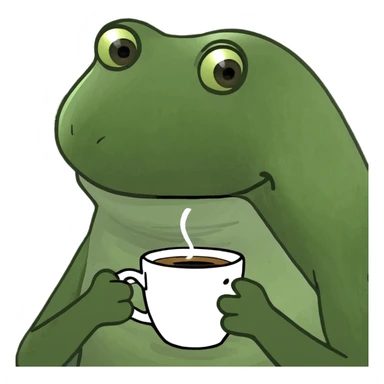 Sipping coffee  sticker