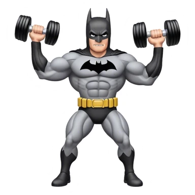 Batman with dumbell sticker