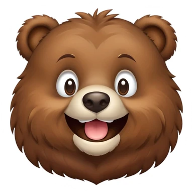 Happy bear with a big smile sticker