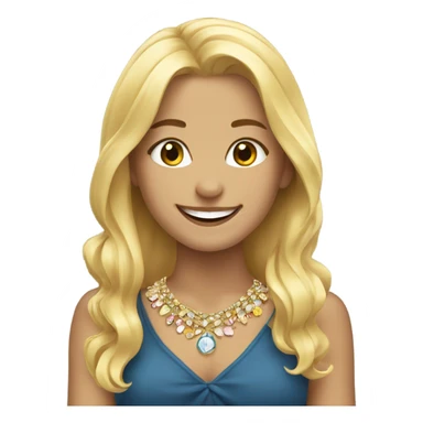 blonde girls with smiles and jewelry sticker